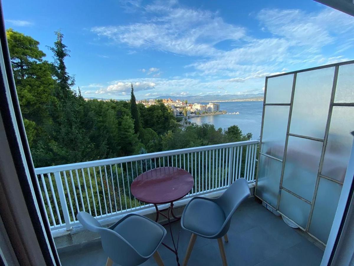 30M² Cosy Studio With Panoramic Sea View Chalkís Dış mekan fotoğraf