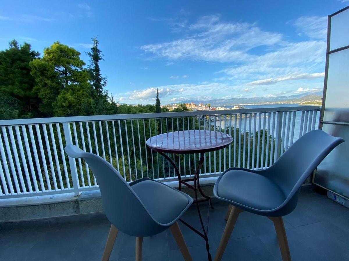 30M² Cosy Studio With Panoramic Sea View Chalkís Dış mekan fotoğraf