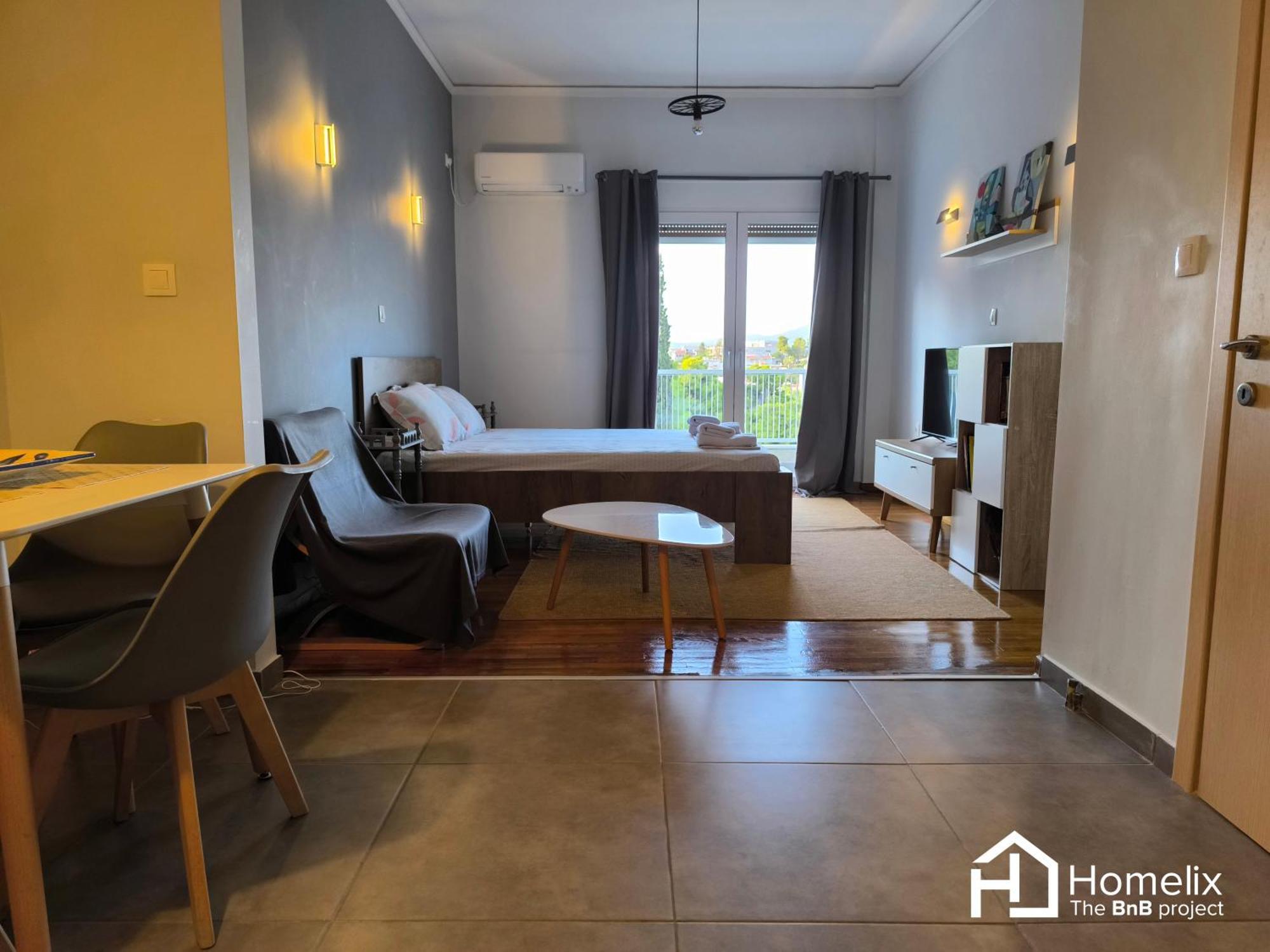 30M² Cosy Studio With Panoramic Sea View Chalkís Dış mekan fotoğraf