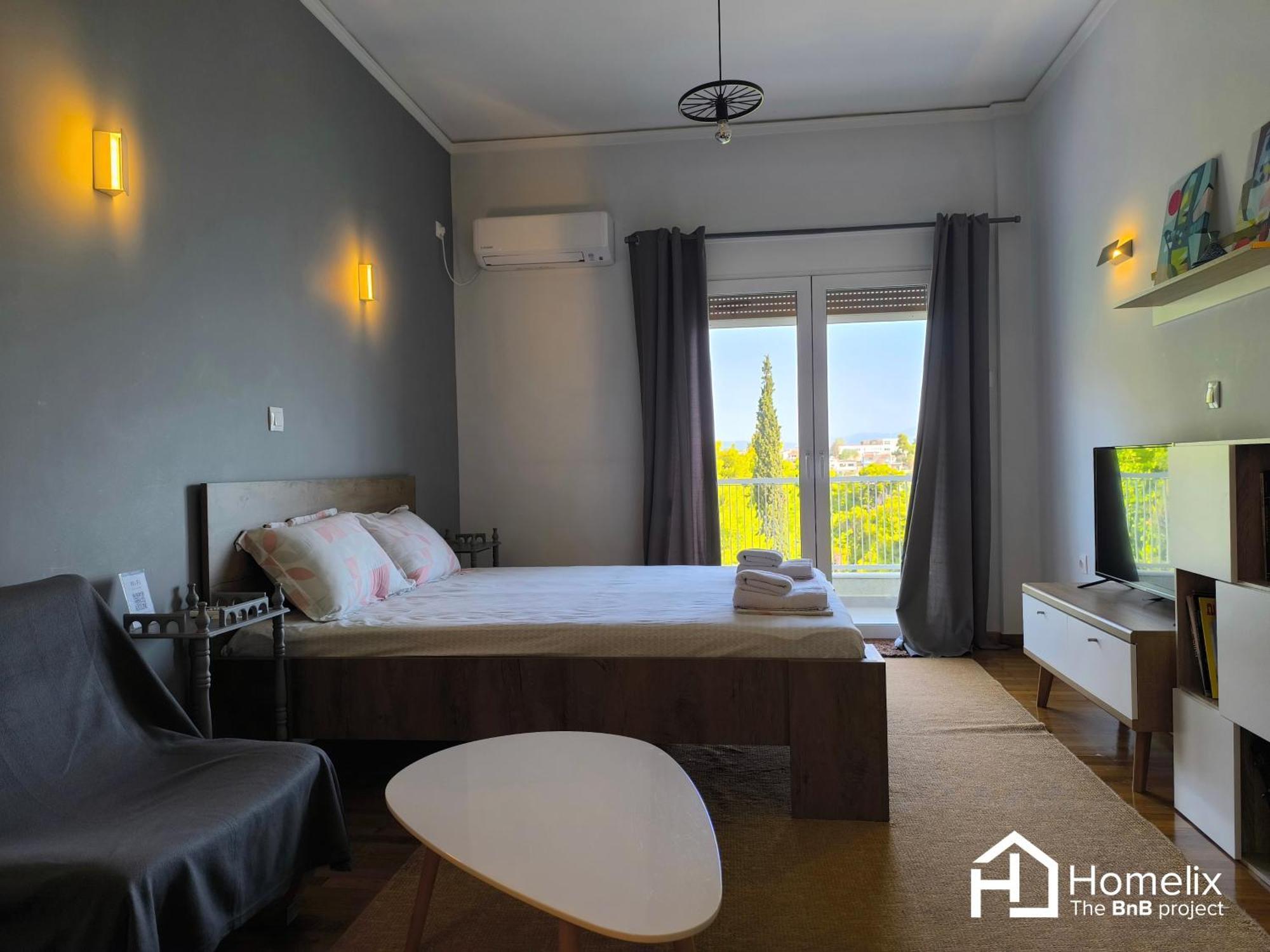 30M² Cosy Studio With Panoramic Sea View Chalkís Dış mekan fotoğraf