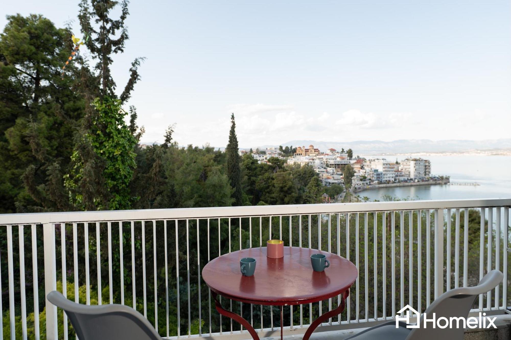 30M² Cosy Studio With Panoramic Sea View Chalkís Dış mekan fotoğraf